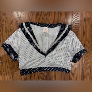Rubie's White and Navy Sequin Sailor Top / Dallas Cowboys Cheerleader - small